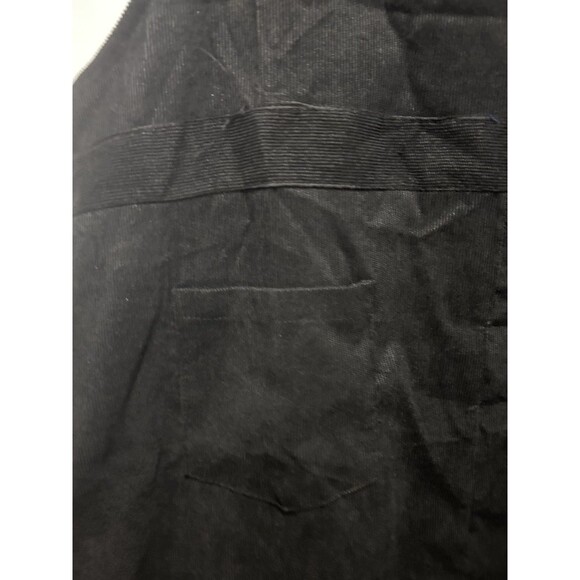 Overall Dress Pocket Black Corduroy Size 2X Front And Back Pockets Midi Teacher - Picture 6 of 6